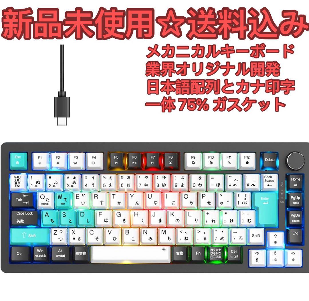新品未開封　業界オリジナル開発・日本語配列とカナ印字一体 メカニカルキーボード