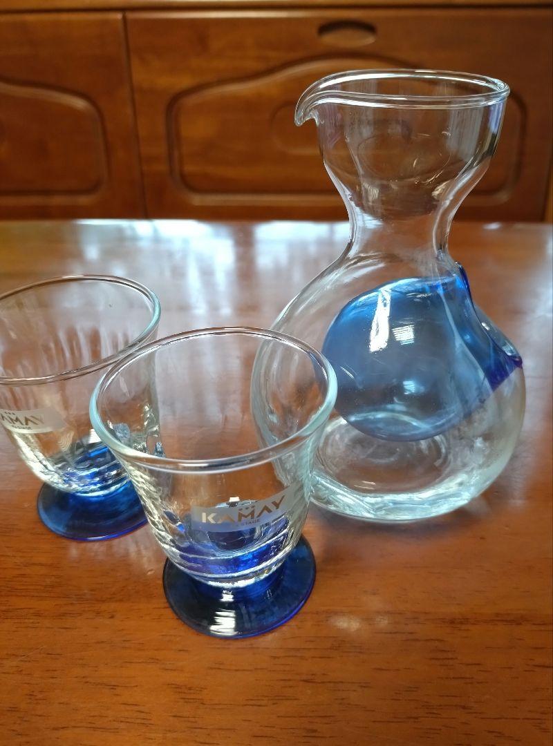 【新品】KAMAY 冷酒器セット お猪口 徳利 アイスポケット付 カメイガラス