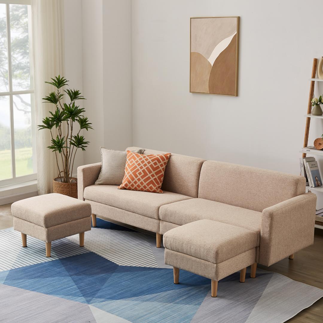 シギヤマ家具工業 IDC 大塚 ウッドフレームファブリックソファ