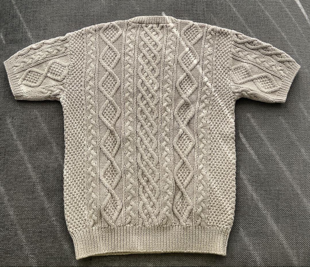 希少 90s GOODENOUGH 半袖フィッシャーマンニット L