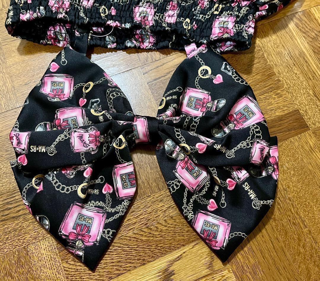 タグ付き! MARS マーズ BIGおリボン パフューム柄スカラップスカート タグ付き! MARS マーズ BIGおリボン パフューム柄スカラップスカート