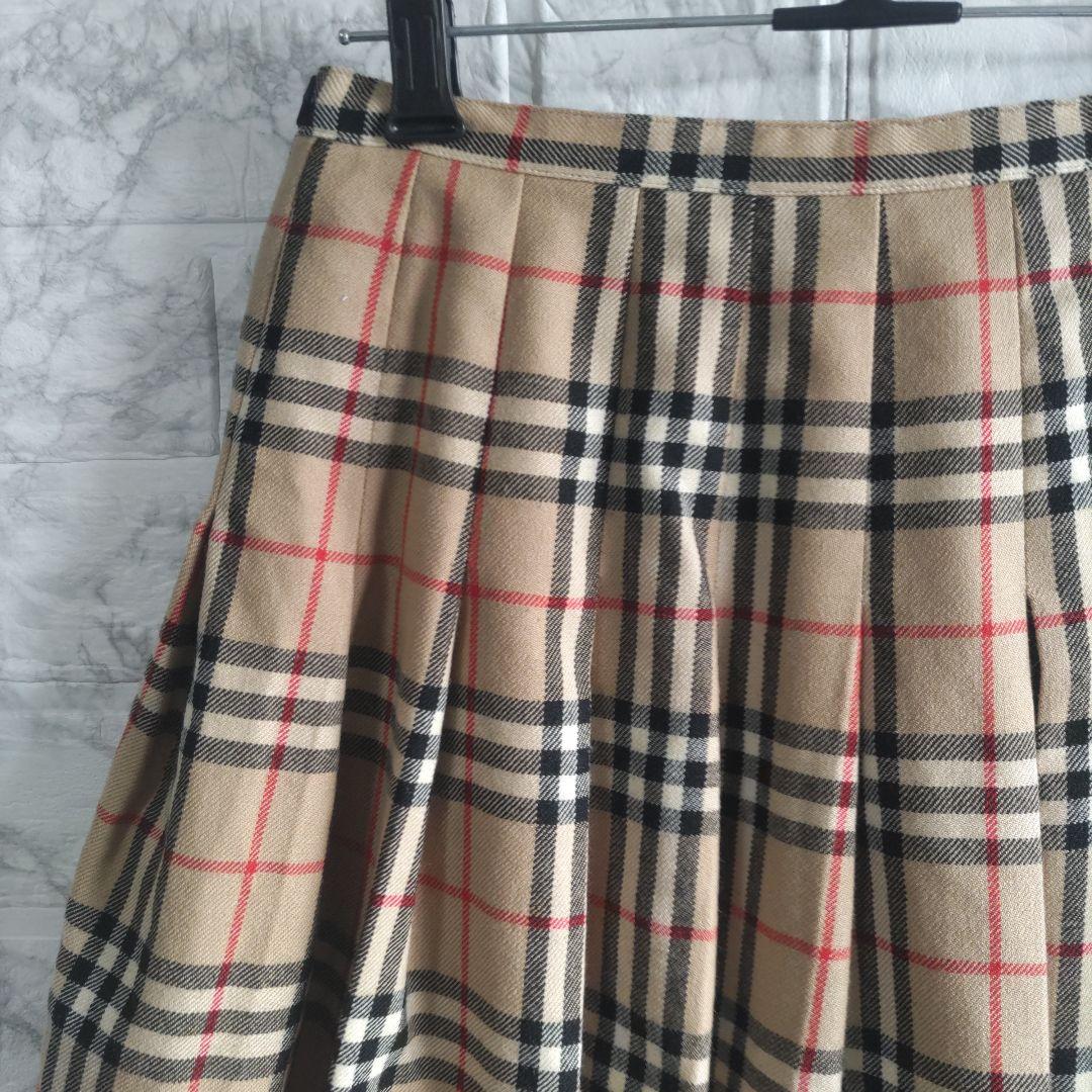 専用✨バーバリー　ブルーレーベルノバチェックプリーツ　ミニスカート　ラップ