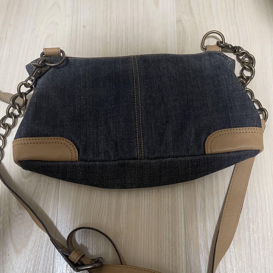 【美品】BURBERRY BLUE LABEL チェーン ショルダー デニム 画像8