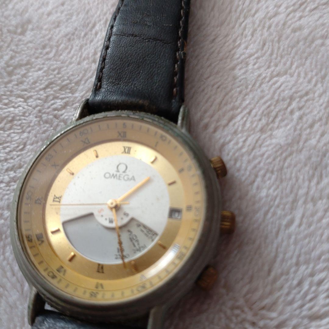 OMEGA 自動巻き 腕時計 ゴールド ホワイト