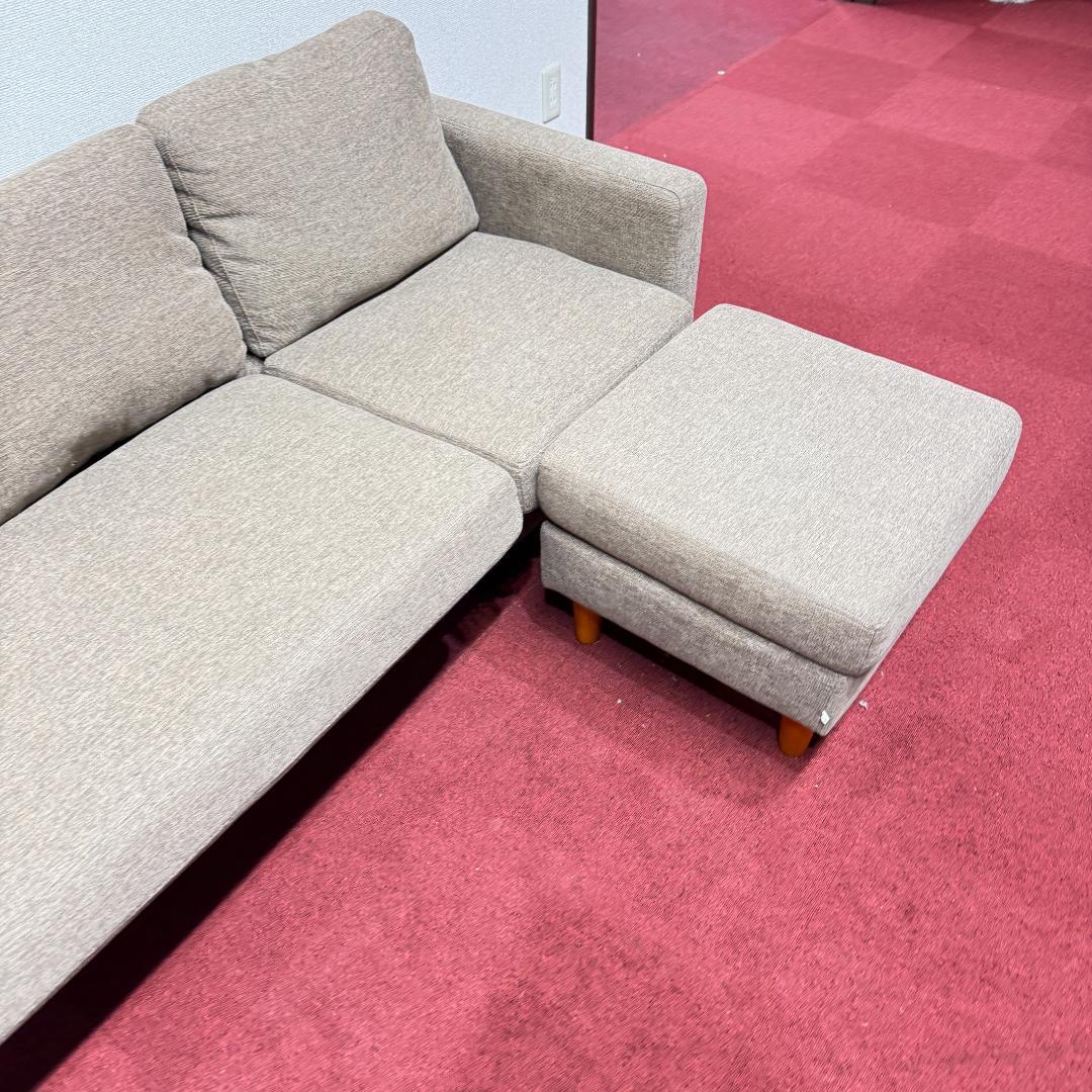 東京23区送料無料　超美品３Pソファー　オットマン付き