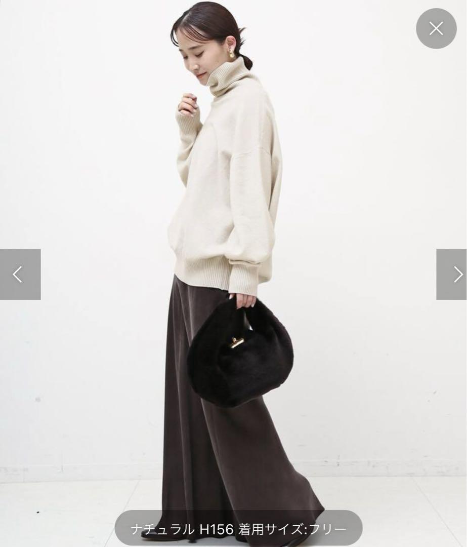 美品　Deuxieme Classe ナチュラル タートルネック ニット　今期