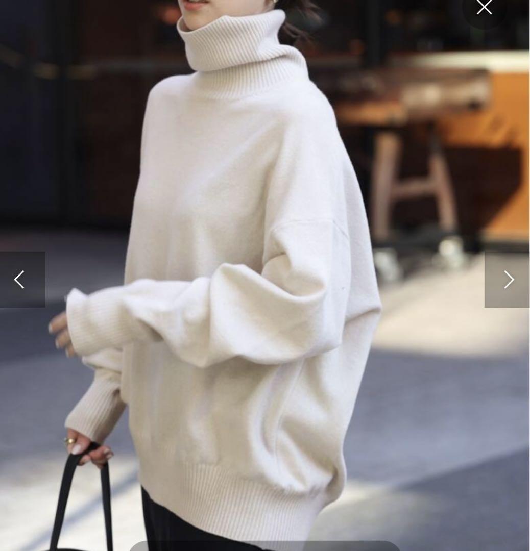 美品　Deuxieme Classe ナチュラル タートルネック ニット　今期