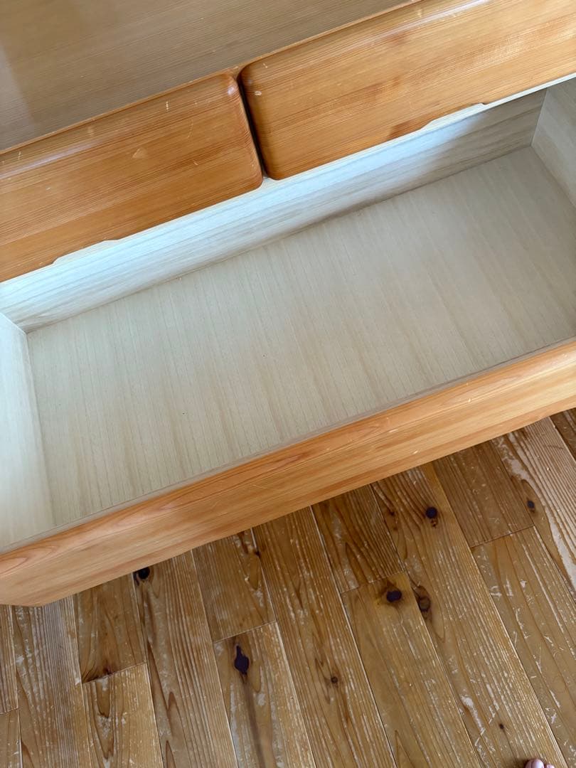 国産ヒノキチェストなごみ 90センチ幅4段やや傷や汚れあり