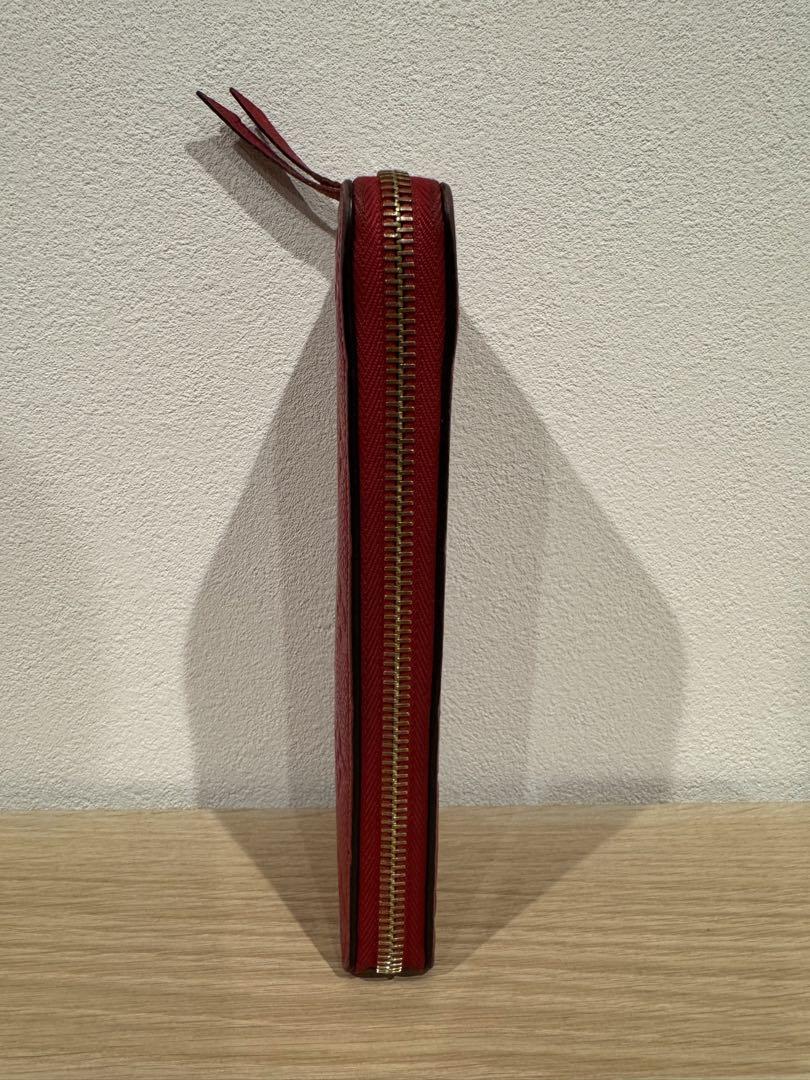 LOUIS VUITTON レザー 長財布 レッド