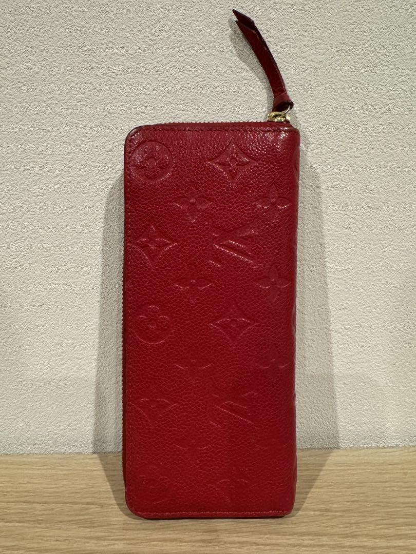LOUIS VUITTON レザー 長財布 レッド