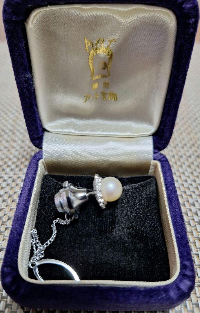 新品　タイピン　パール　シルバー