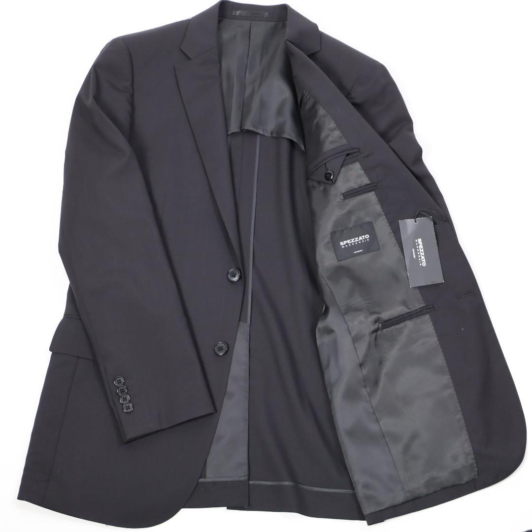 674 新品♡ SUPER100's ビジネス メンズブラックスーツ 黒 Y8
