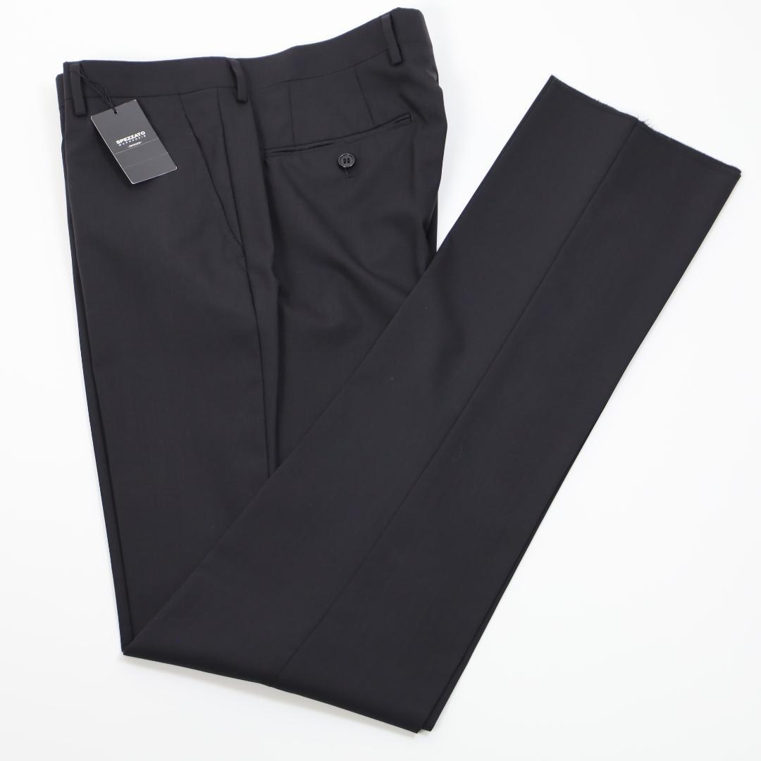 674 新品♡ SUPER100's ビジネス メンズブラックスーツ 黒 Y8