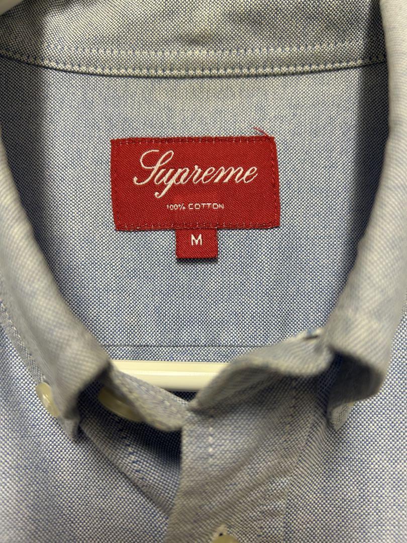 Supreme ブルー 長袖シャツ Mサイズ