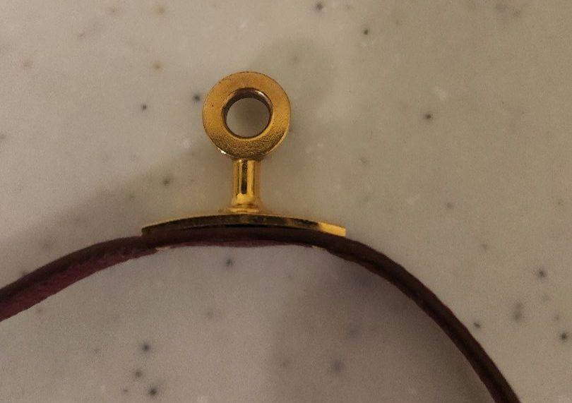 HERMES 赤 レザー ブレスレット