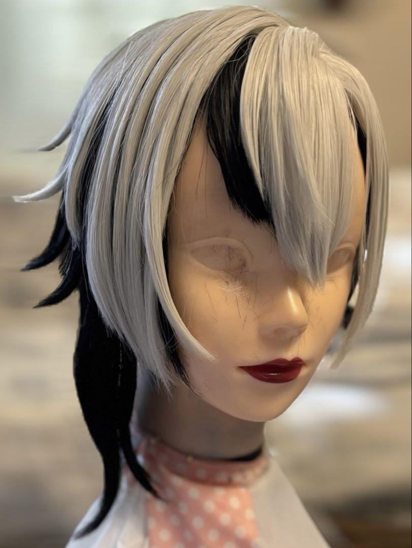 原神 召使 アルレッキーノ コスプレ ウィッグ