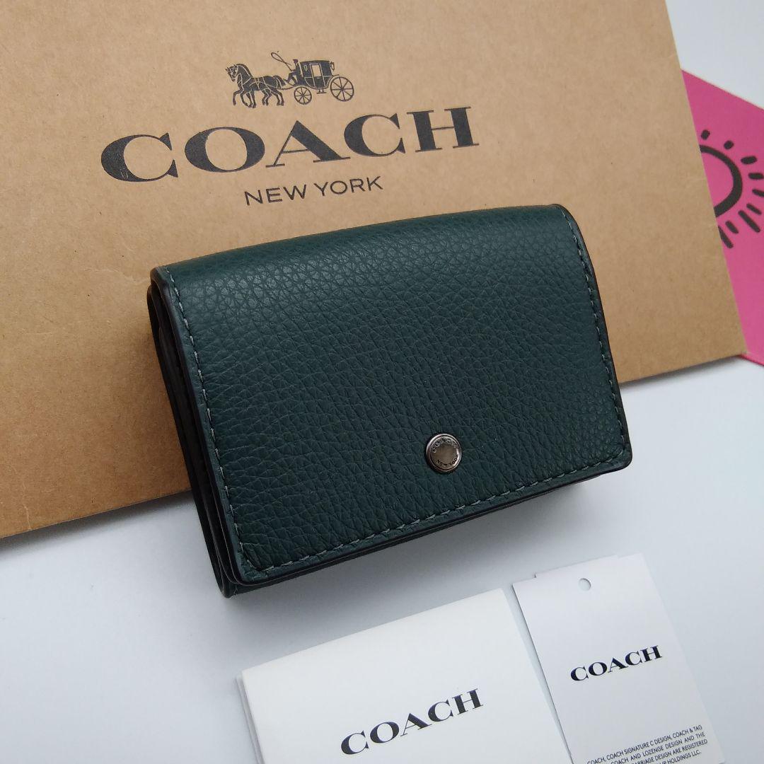 最新作　新品　COACH　折り財布　メンズ　人気の小銭入れ付き