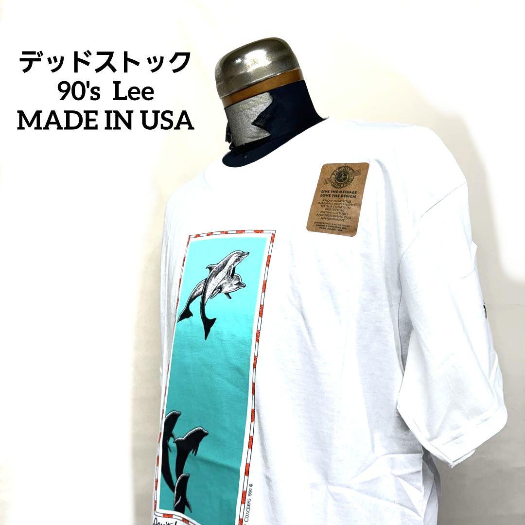 【デッドストック】90's vintage USA製 Lee イルカ プリントT