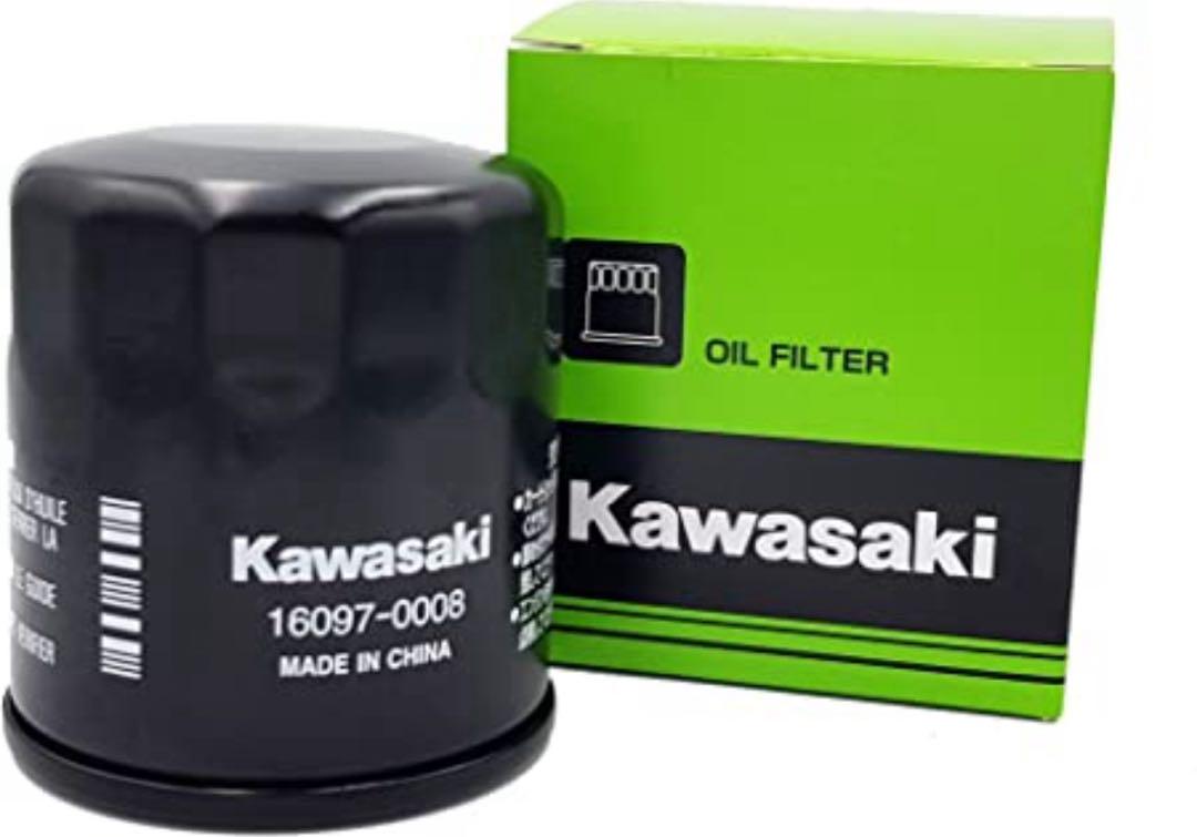 Kawasaki エンジンオイル (冴強)3本 10W-50 オイルフィルター