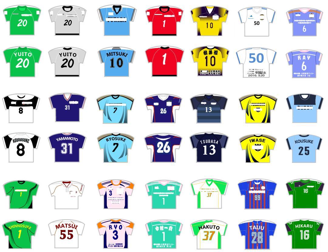 サッカー　キーホルダー　ユニフォーム　ビックサイズ　１２個セット
