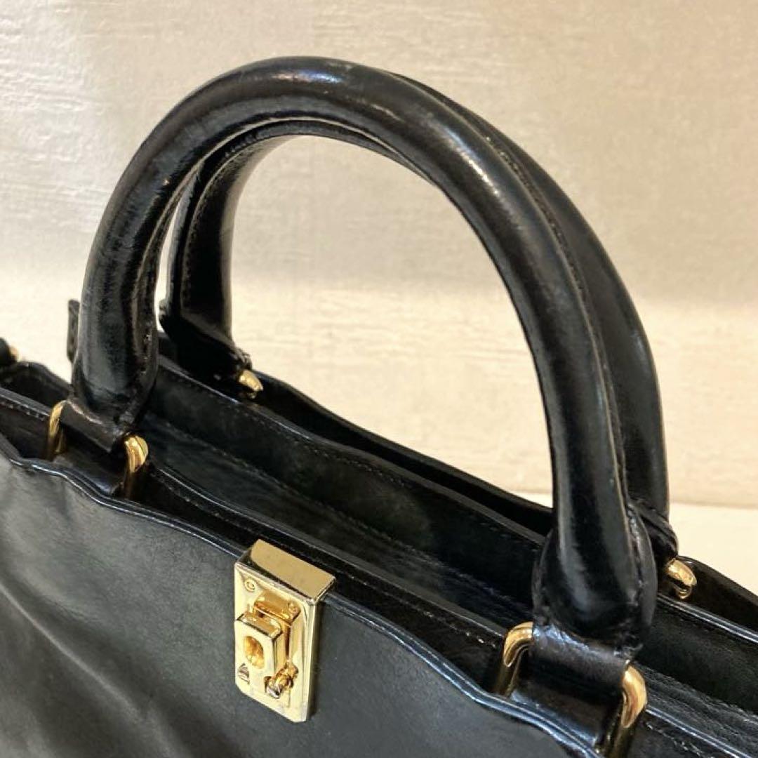 SAZABY レザー　トートバッグ　ショルダーバッグ　2way 黒