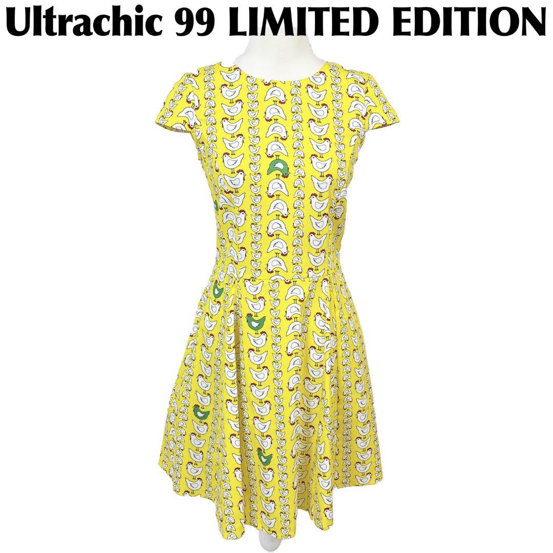 【美品】ウルトラシック Ultrachic 99 ニワトリ柄 ワンピース40