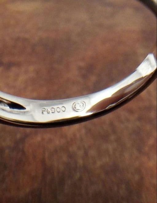 大きいサイズ 18号 Pt900 ダイヤモンド マーキスカット リング