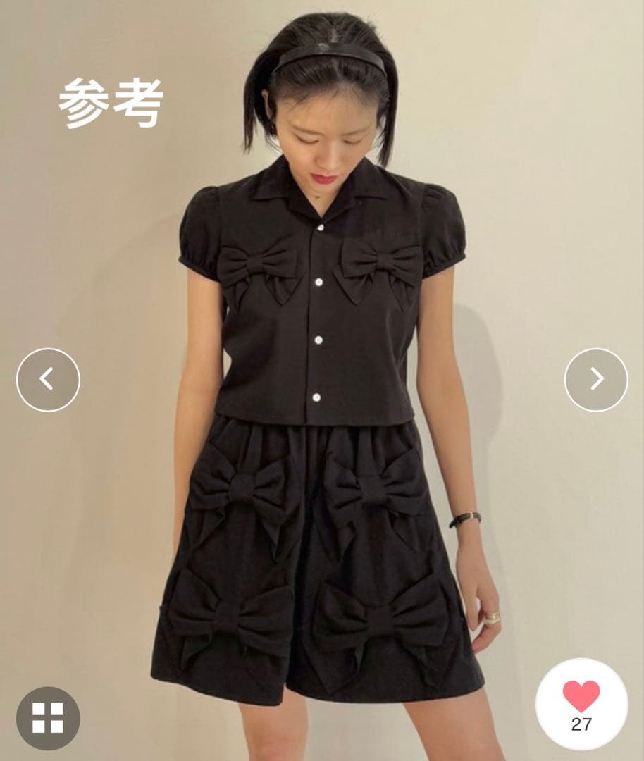 holiday 黒リボン ボウストラップキュロットパンツ SIZE holiday DECORATOM_COM_BR