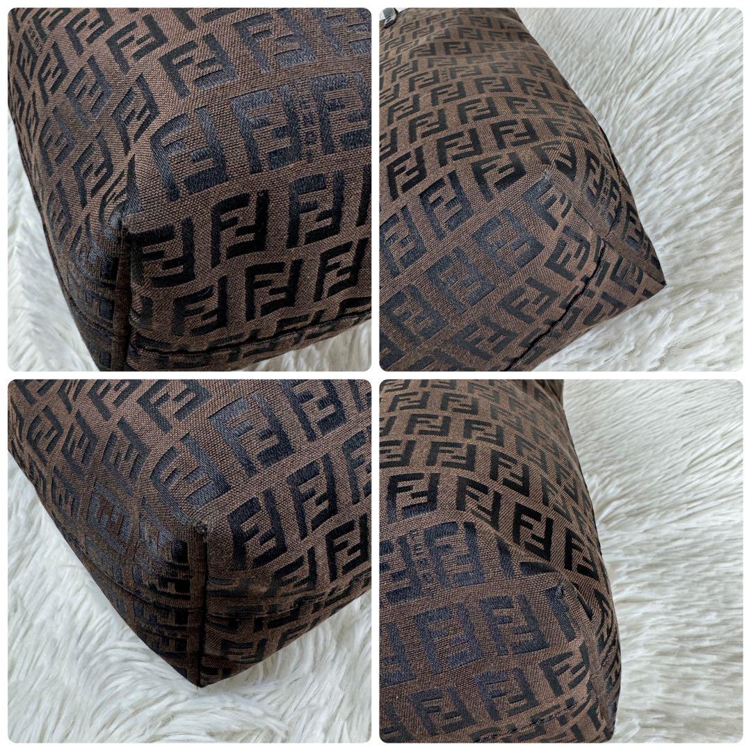 FENDI フェンディ ズッキーノ トートバッグ キャンバス レザー