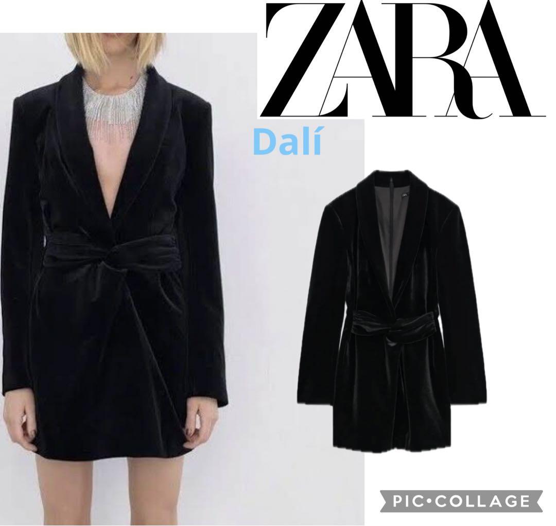 完売品　新品タグ付き　ZARA ザラ　ベルベット　ワンピース　高級