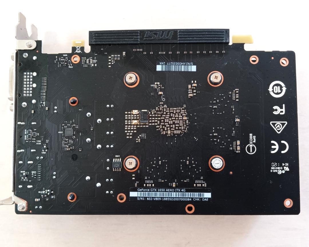 動作確認済み】MSI GeForce GTX1650 4GB