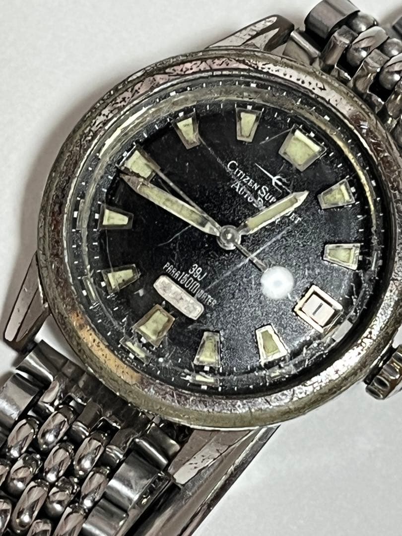 ビンテージ シチズン スーパージェット オートデータ 39J 自動巻き 腕時計