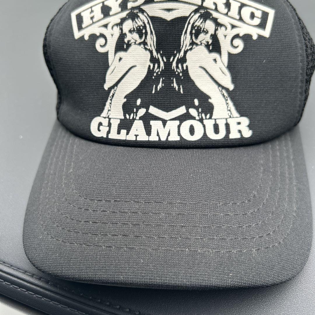激レアHYSTERIC GLAMOR メッシュキャップ　ダブルガール　ブラック