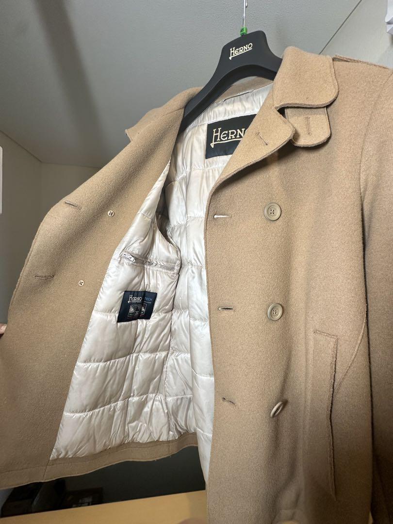 Herno ベージュ ウール ピーコート