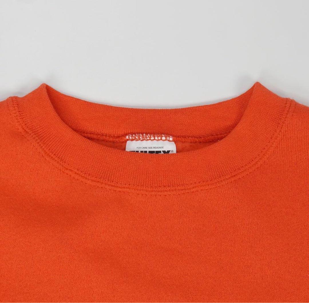 90's ヴィンテージ TULTEX ブランクスウェット 無地 オレンジ 2XL