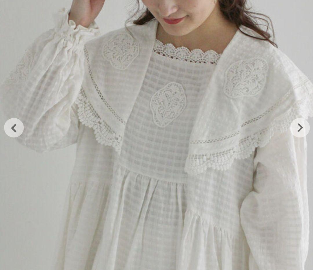 ツハル　サマンサモスモス　バーツレース刺繍ワンピース Sサイズ ホワイト