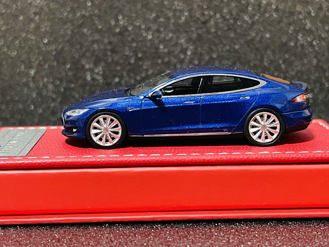 vip テスラ　モデルS ブルー　1/64 ミニカー　青　Tesla '