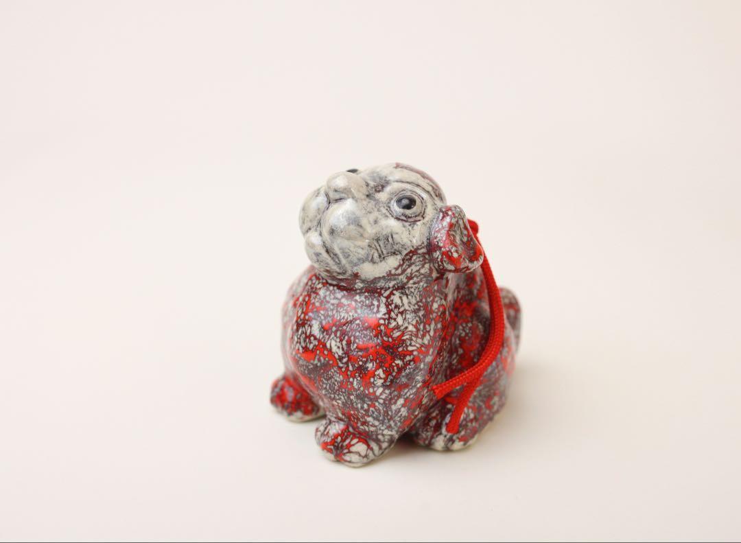 人気絶頂 箕面焼十二支戌 工芸品