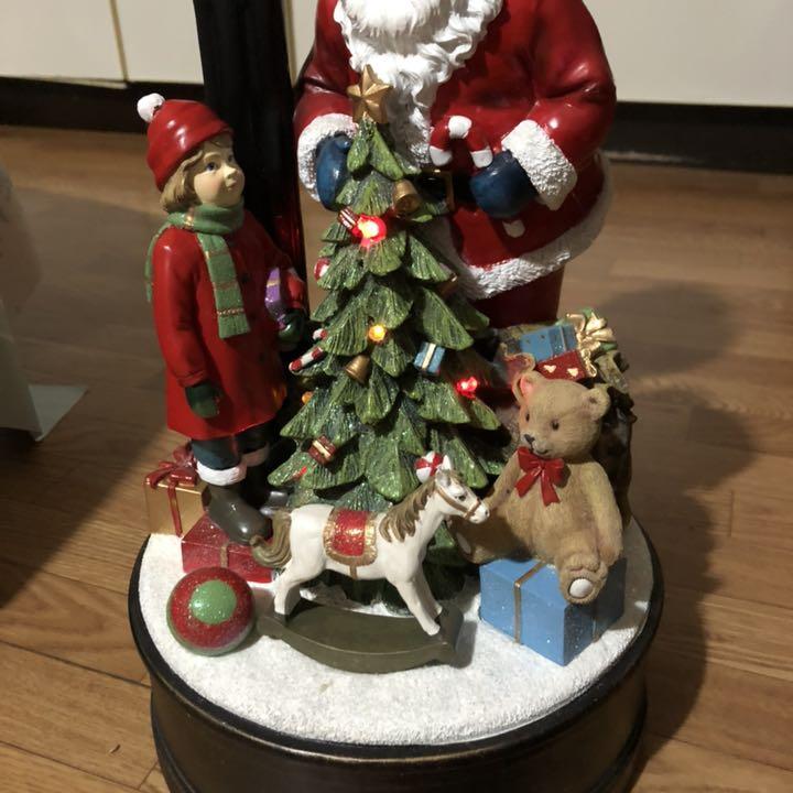 クリスマス サンタクロース 時計付き イルミネーション オブジェ