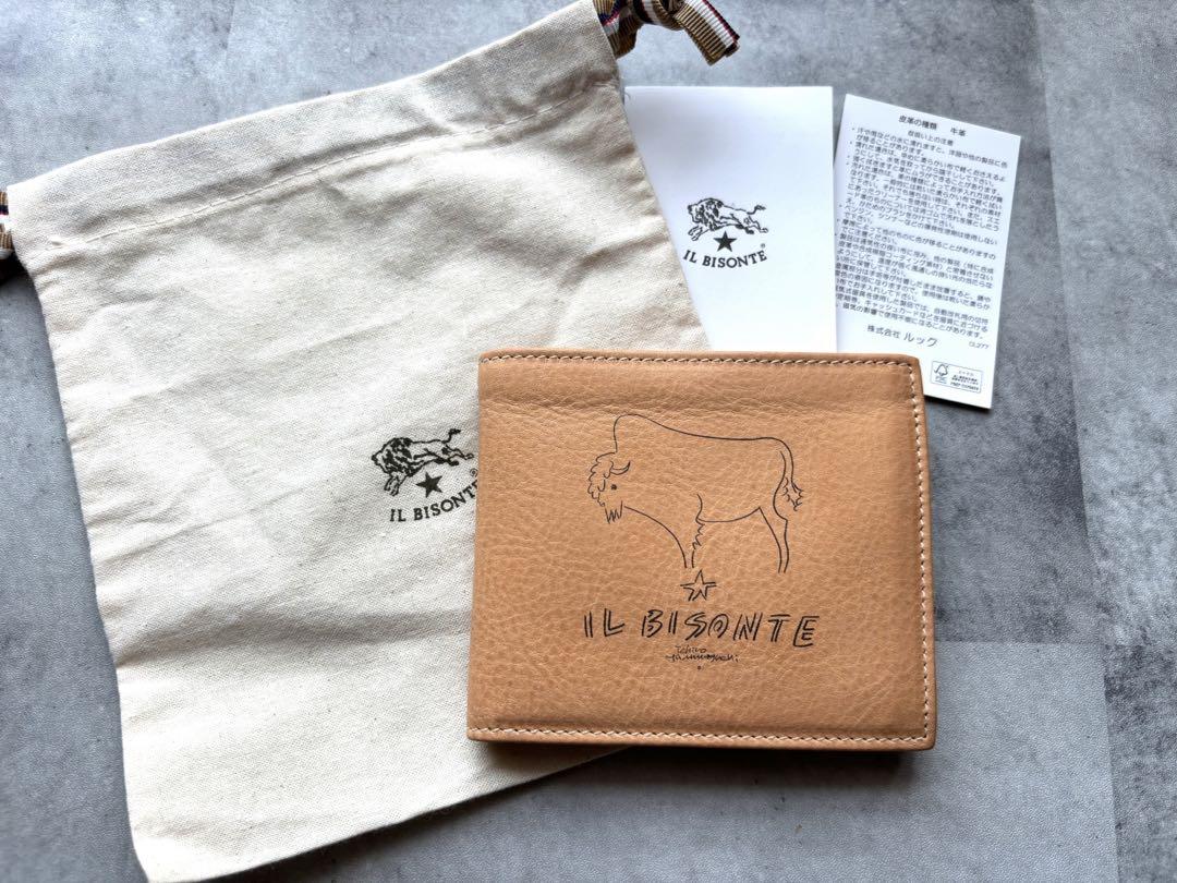 新品未使用　IL BISONTE 二つ折り財布 ベージュ 新品 IL BISONTE 二つ折り財布 ベージュ - メルカリ