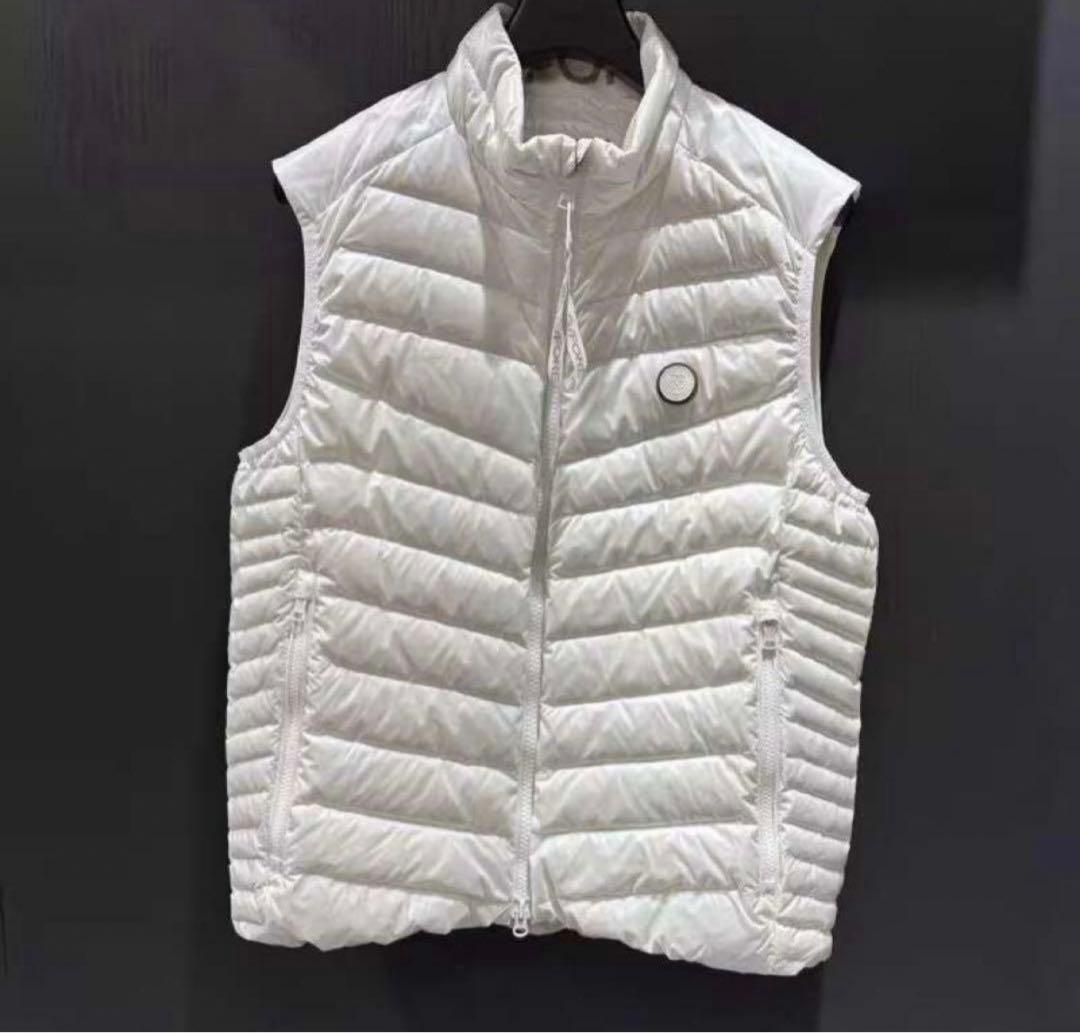 G FORE ホワイト ダウンベストジーフォアゴルフウェア メンズXL LL