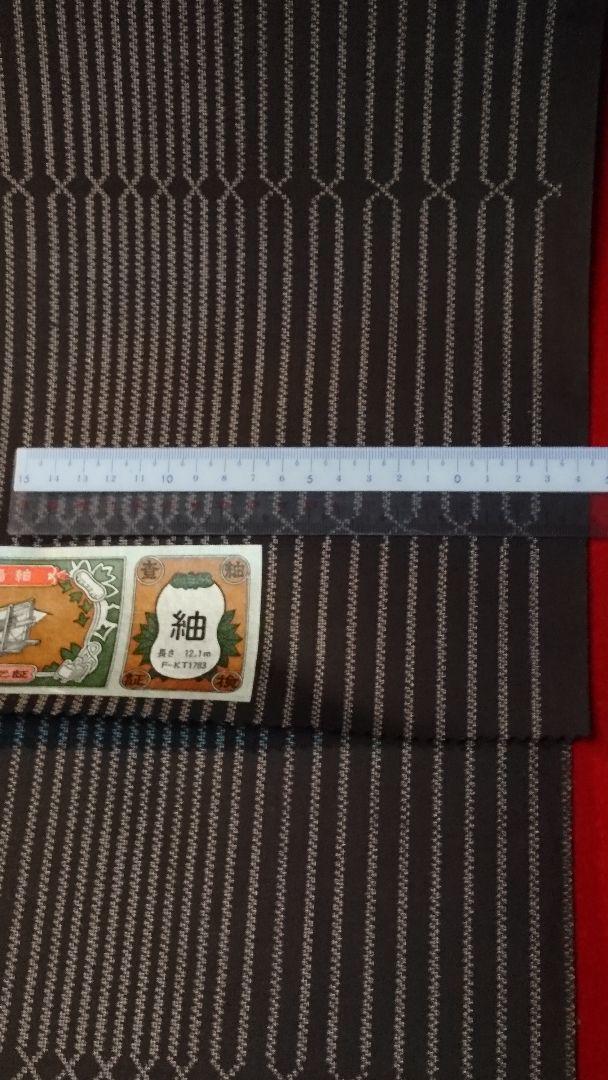 新品本物保証 大島 正絹の反物 krE3J-m48273444192 お得人気
