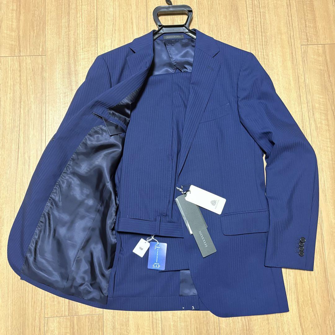 【新品未使用】HILTON メンズ スーツ セットアップ ウール 洋服の青山
