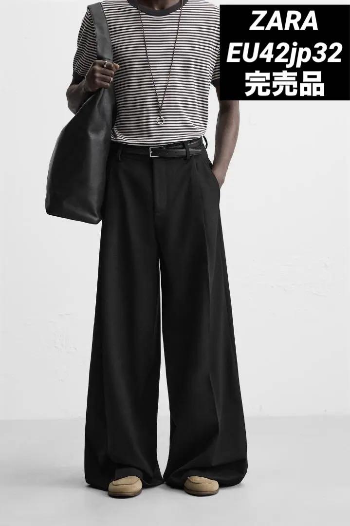 ZARA ザラ ワイドレッグフ パンツ EU42jp32