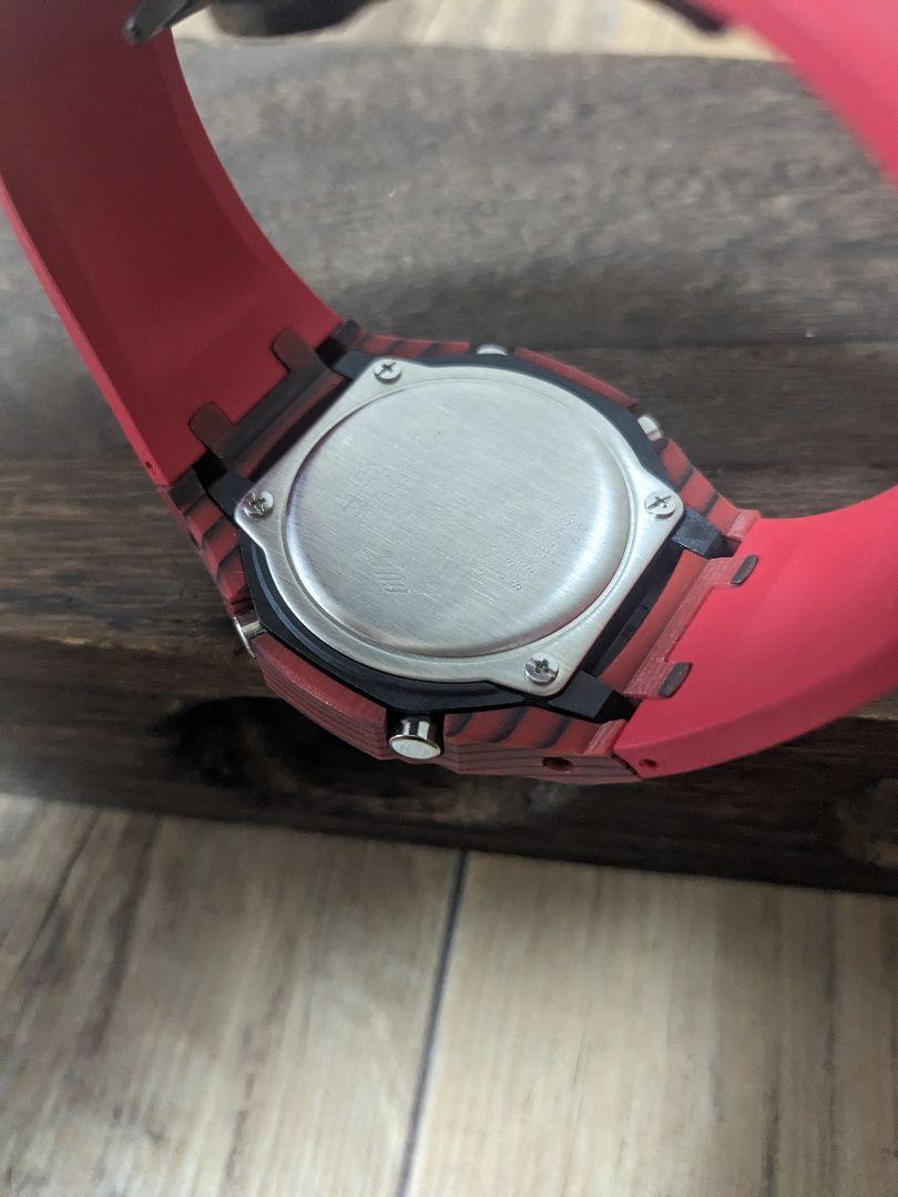 【美品】GA-2100 カシオーク カスタム品　エヴァ　アスカ風　カーボンベゼル