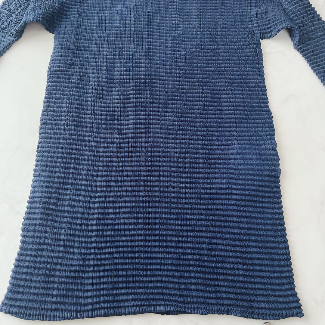 イッセイミヤケ ISSEY MIYAKE ハイネック 立体プリーツ トップス