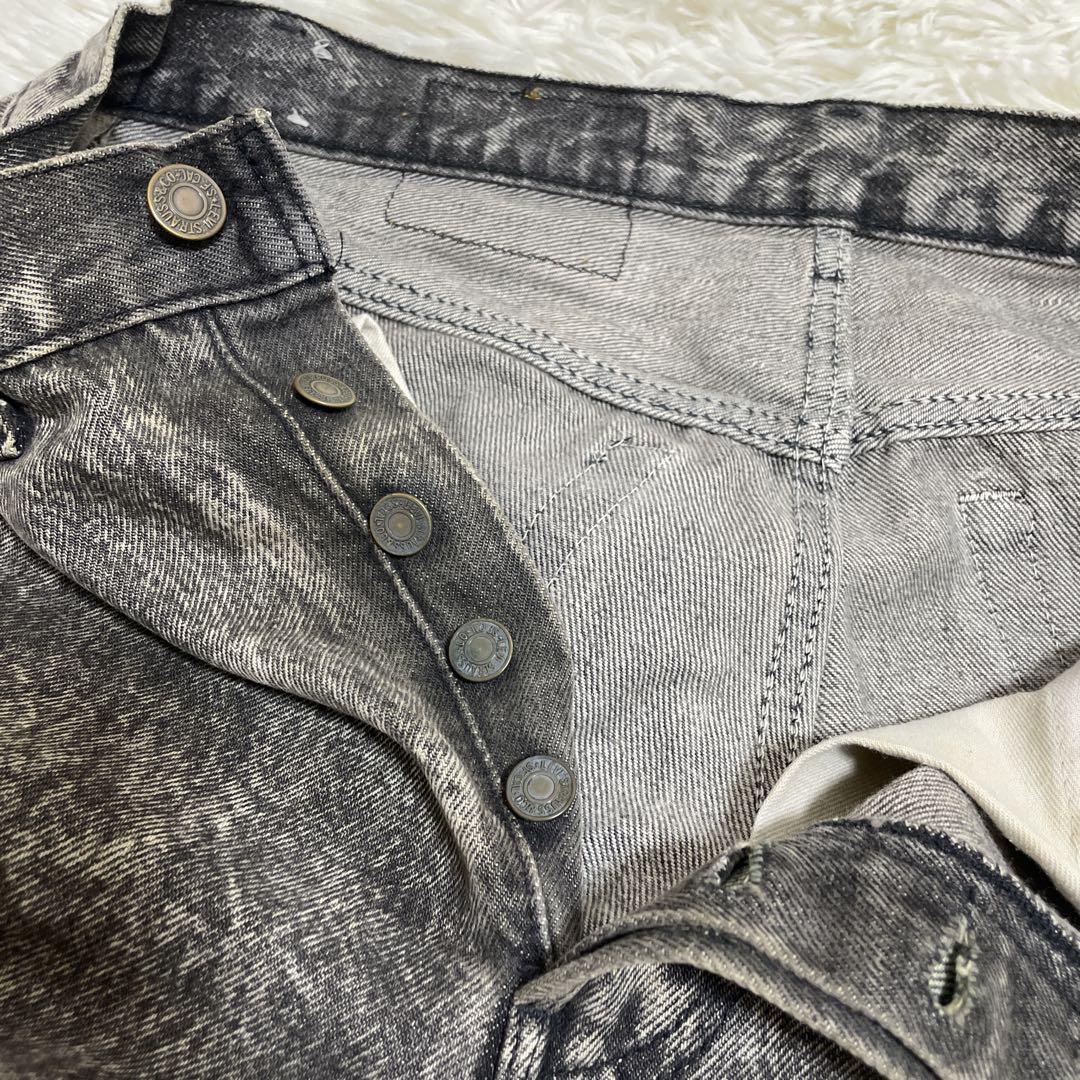 Levis 501 ブラック デニム USA製　ケミカルウォッシュ