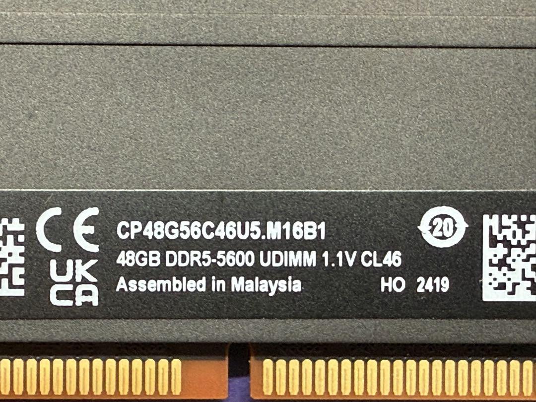 CrucialPro DDR5 48GB2枚 計96G CP48G56C46U5