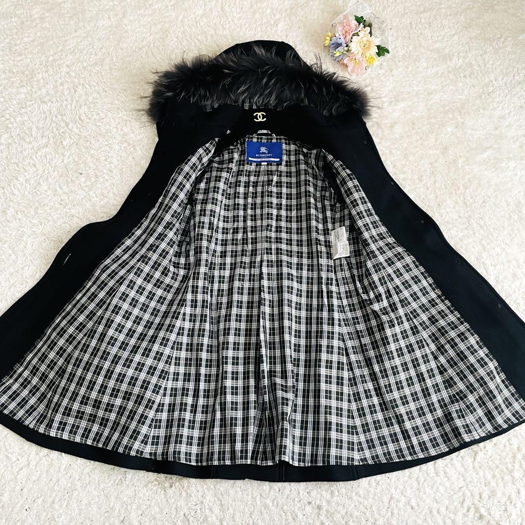 美品✨バーバリーブルーレーベル♡ロングコート アンゴラウール