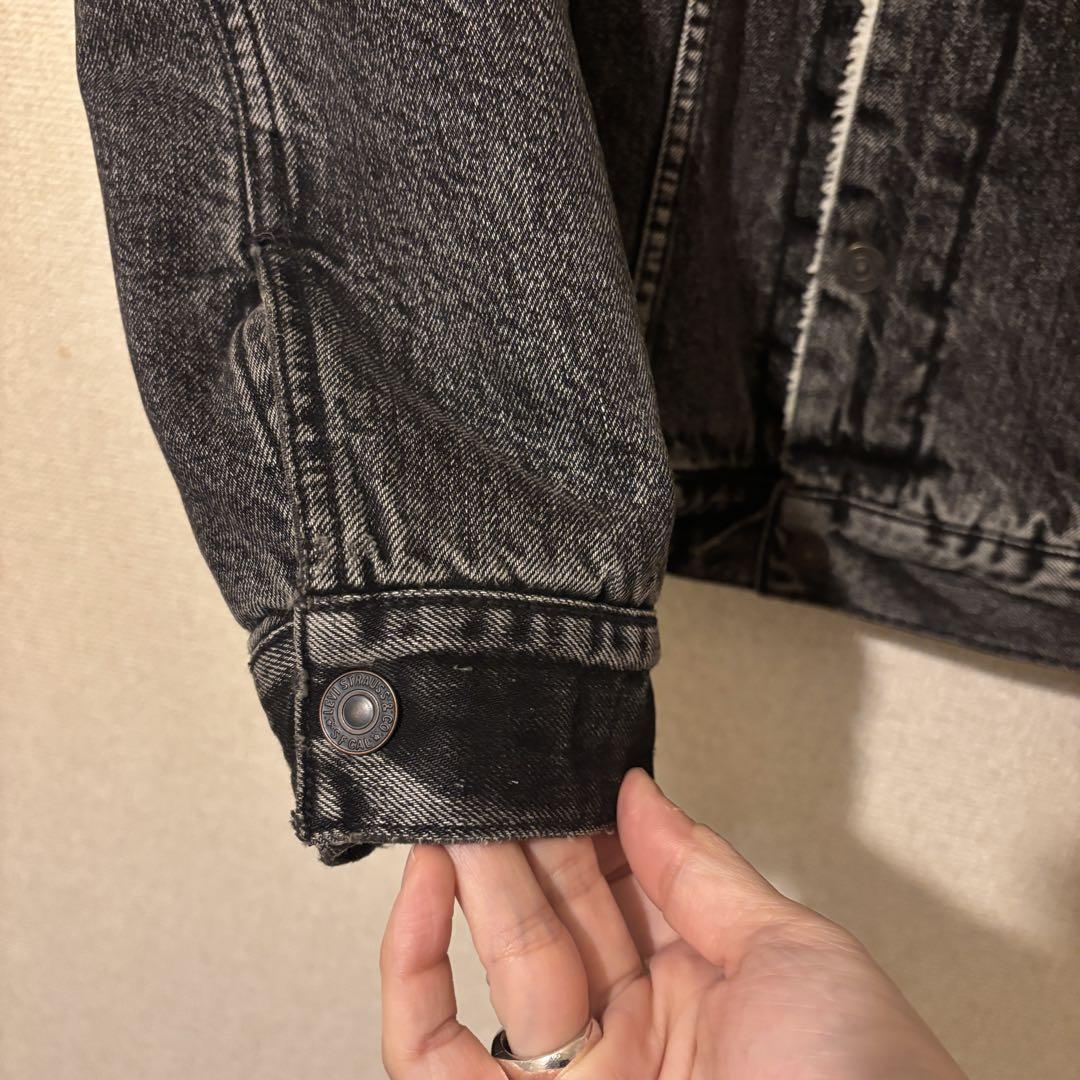 Levi's ボア襟 ブラックデニムジャケット